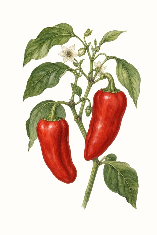 Botanical illustration of Purple Romagna
