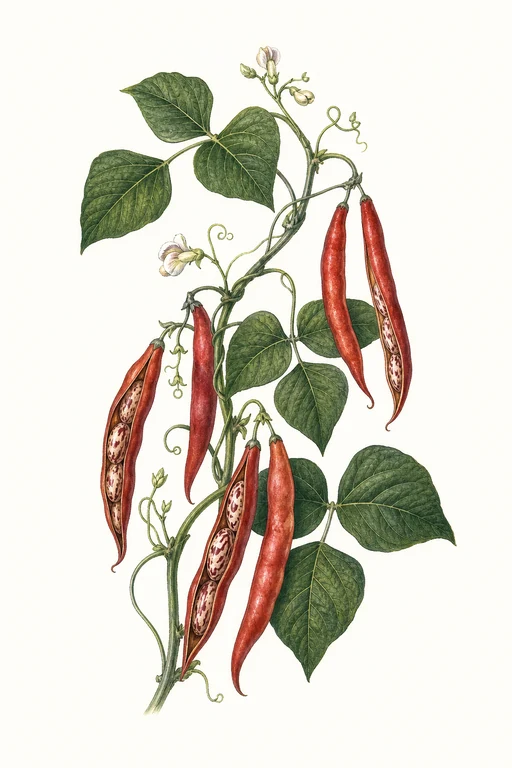 Botanical illustration of Lingua Di Fuoco 1