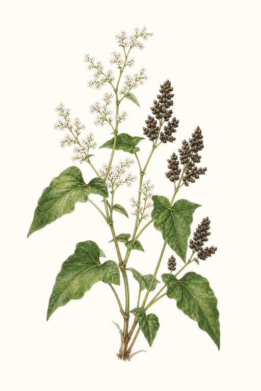 Botanical illustration of Mancan Buckwheat