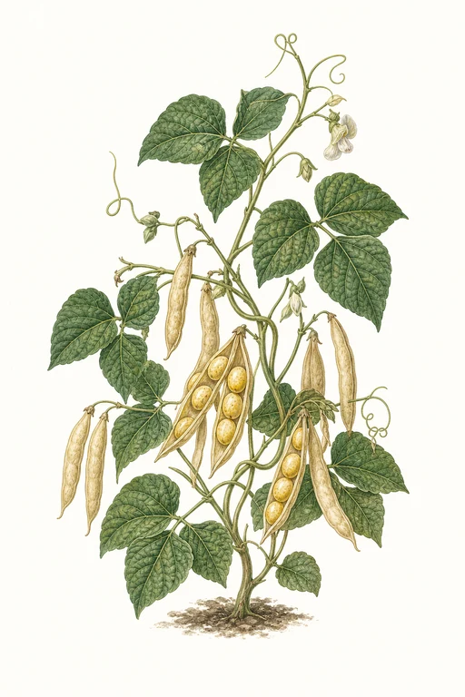 Botanical illustration of Yellow Indian Woman