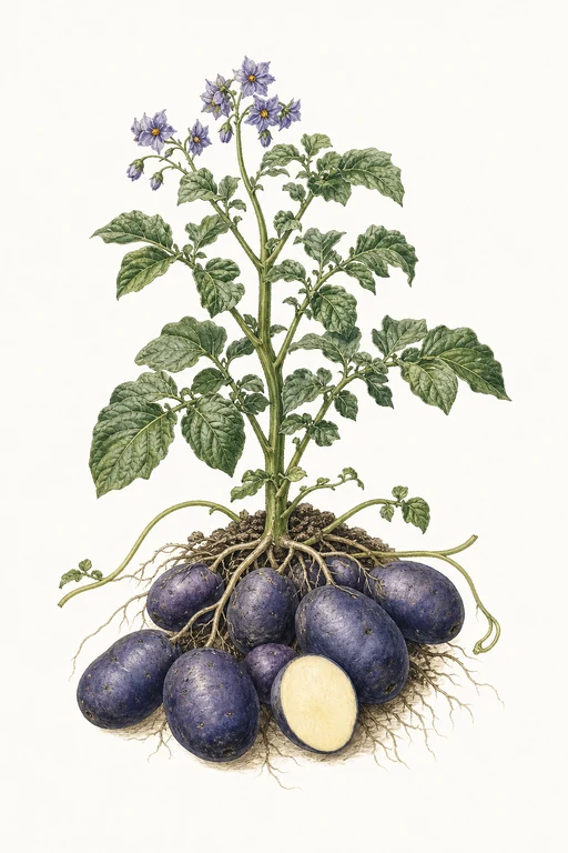 Botanical illustration of Blue Belle