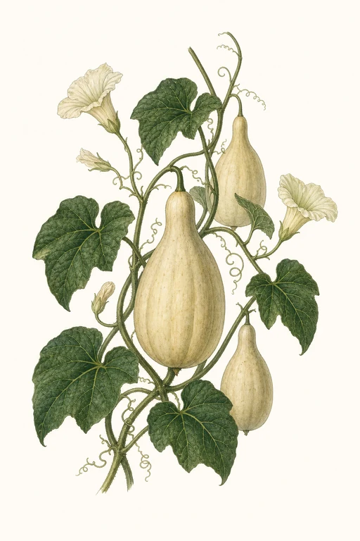 Botanical illustration of Penguin Gourd