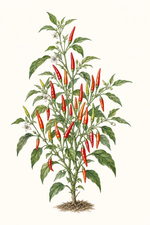 Botanical illustration of Tabasco