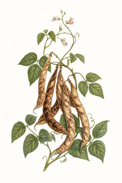 Botanical illustration of Jacob's Cattle