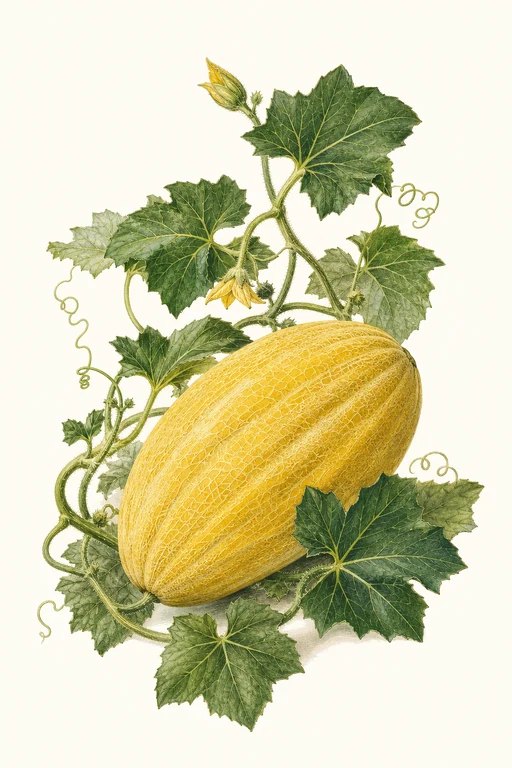 Botanical illustration of Golden Beauty
