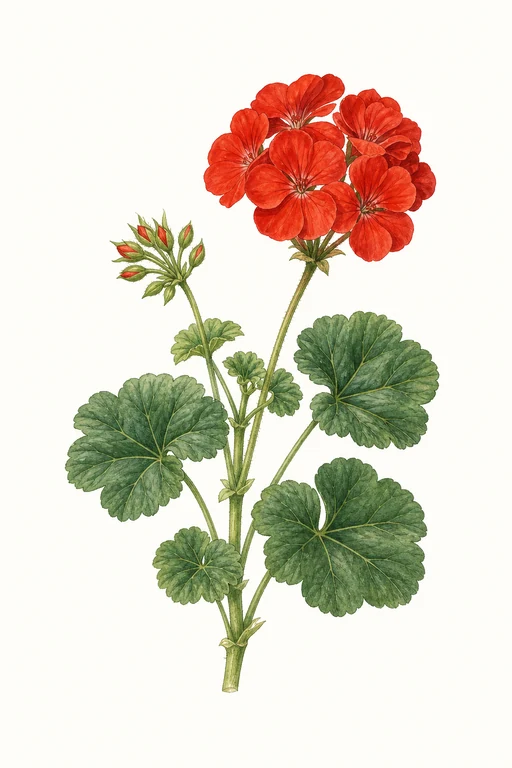 Botanical illustration of Geranium