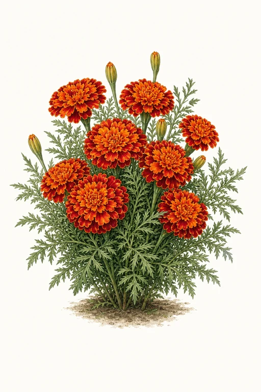 Botanical illustration of Durango Flame