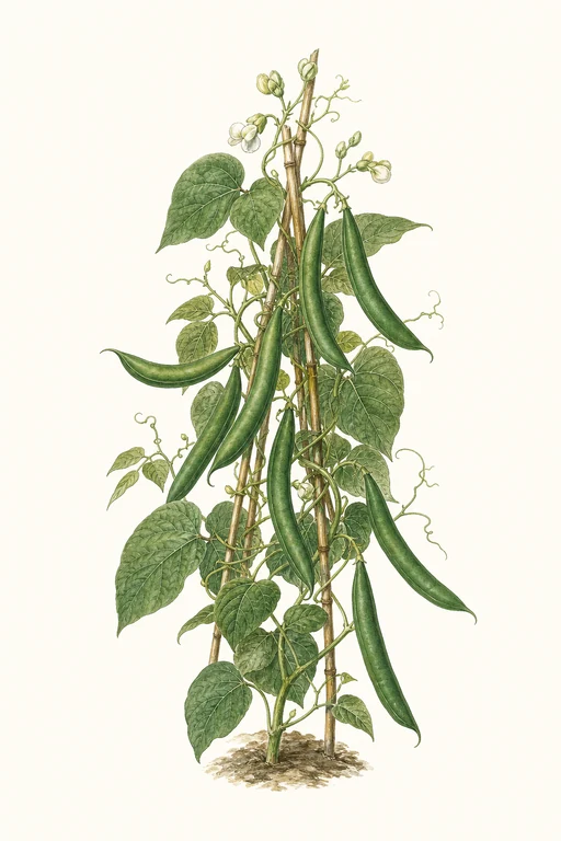 Botanical illustration of Kentucky Wonder Pole