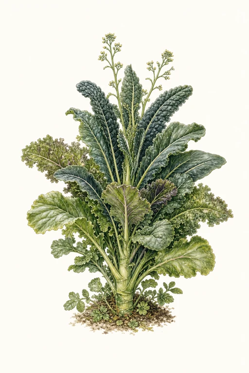 Botanical illustration of Holy Kale! Blend