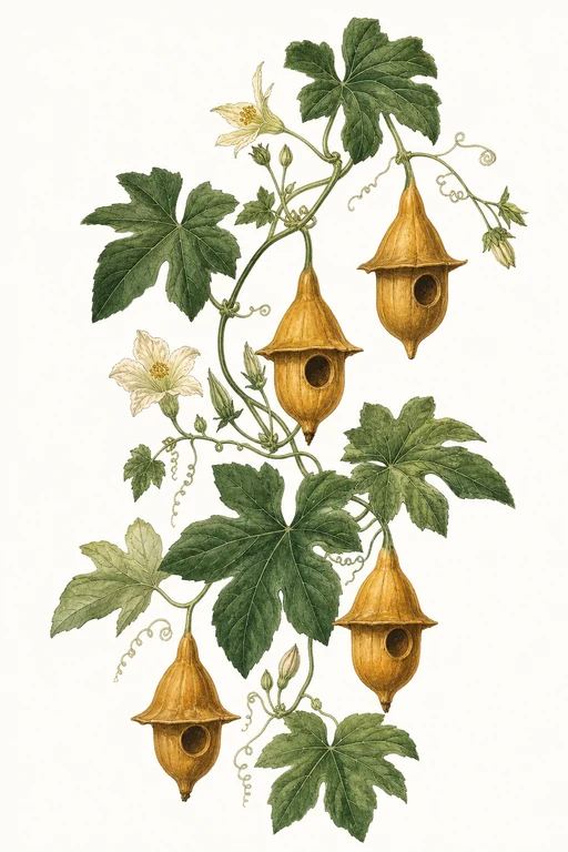 Botanical illustration of Birdhouse