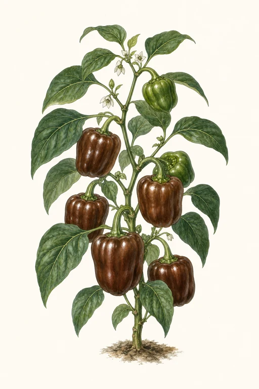 Botanical illustration of Chocolate Beauty