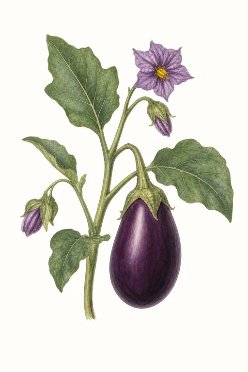 Botanical illustration of Purple Globe