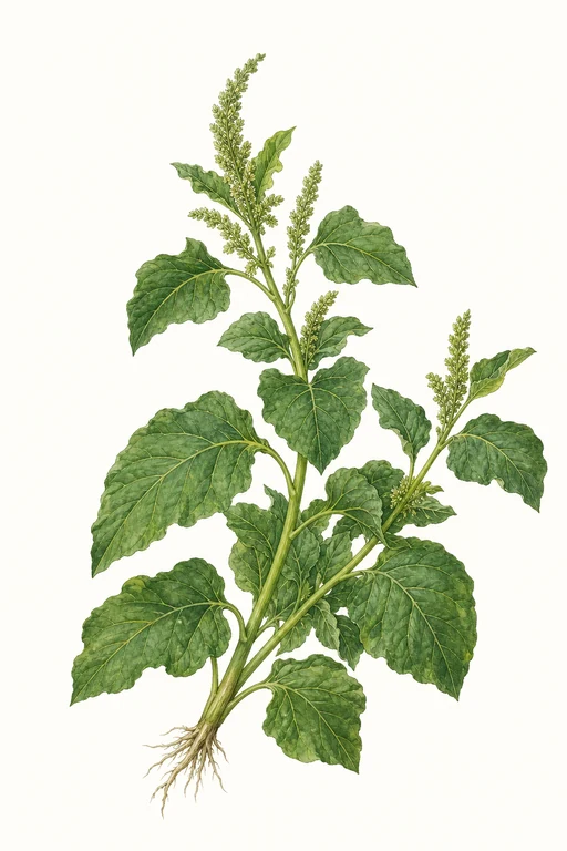 Botanical illustration of Red Callaloo