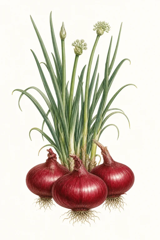 Botanical illustration of Red Creole