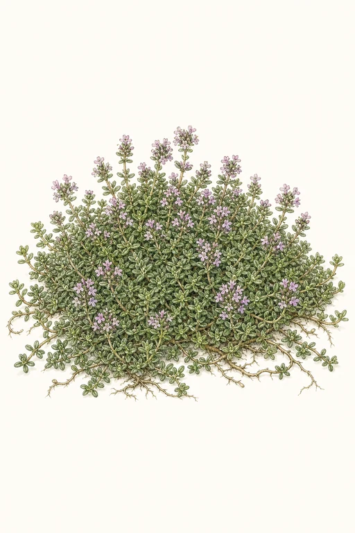 Botanical illustration of Thymus Minus