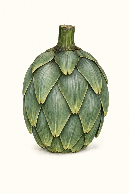 Botanical illustration of Artichoke de Marseille