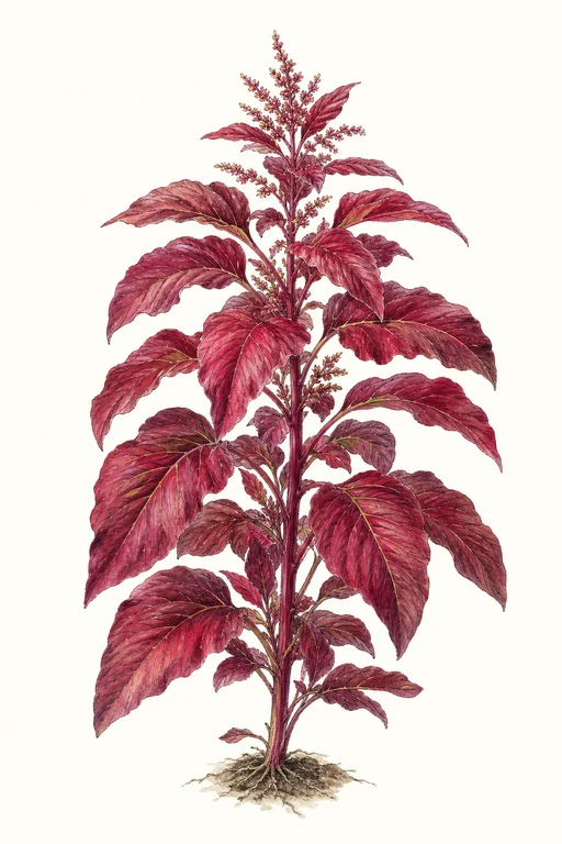 Botanical illustration of Red Leaf