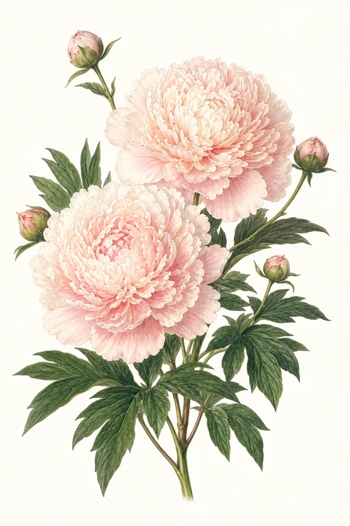Botanical illustration of Sarah Bernhardt
