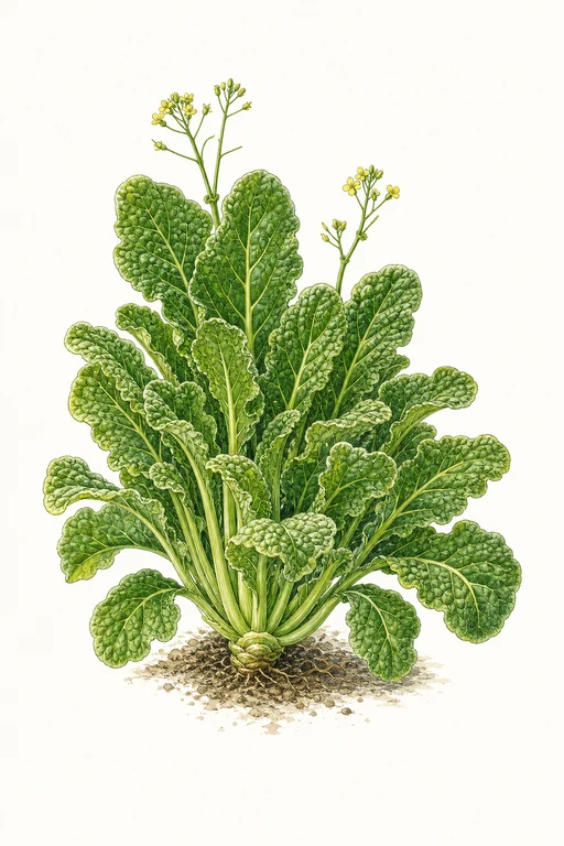 Botanical illustration of Yukina Savoy