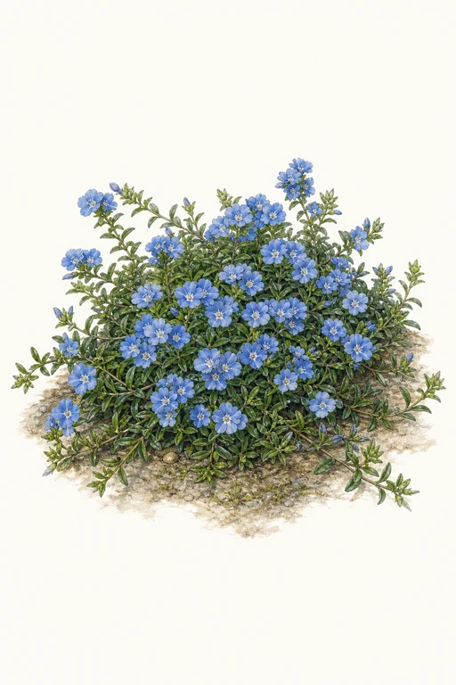 Botanical illustration of Evolvulus