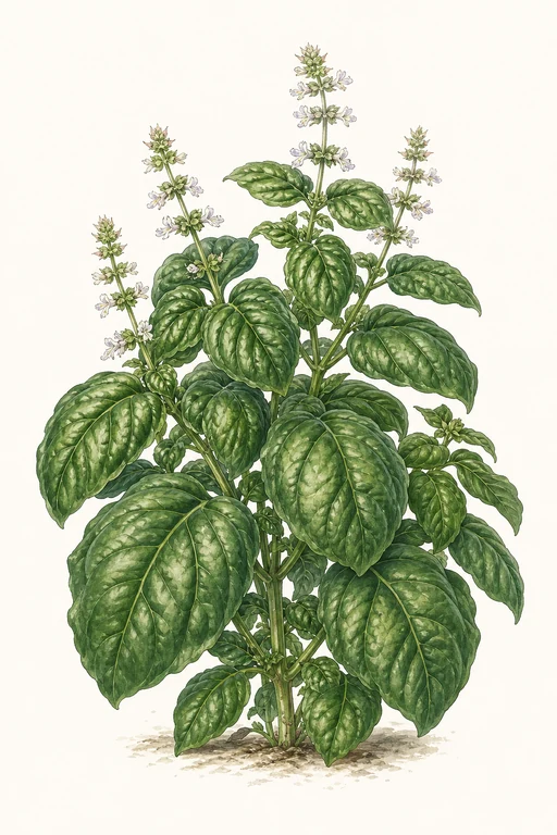 Botanical illustration of Mammoth Basil