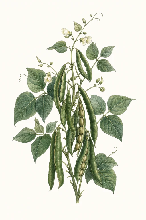 Botanical illustration of Tennessee Green Pod