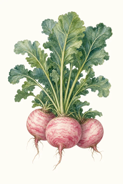 Botanical illustration of Pink Berkeley Tie-Dye