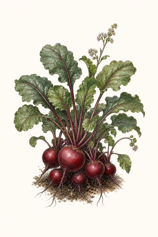 Botanical illustration of Baby Beet