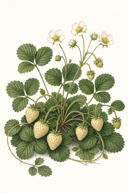 Botanical illustration of Alpine White Soul