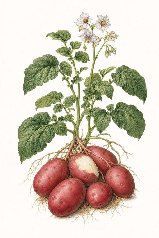 Botanical illustration of Red Pontiac