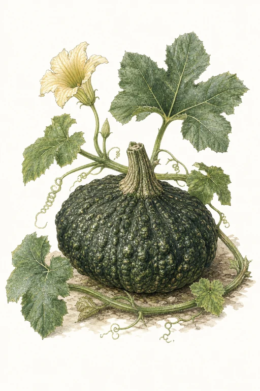 Botanical illustration of Chicago Warted Hubbard