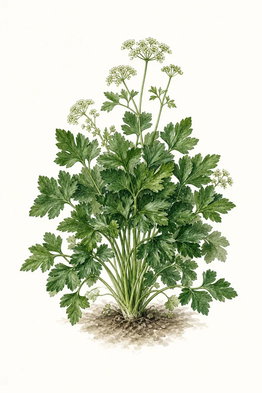 Botanical illustration of Flat-Leaf Italian