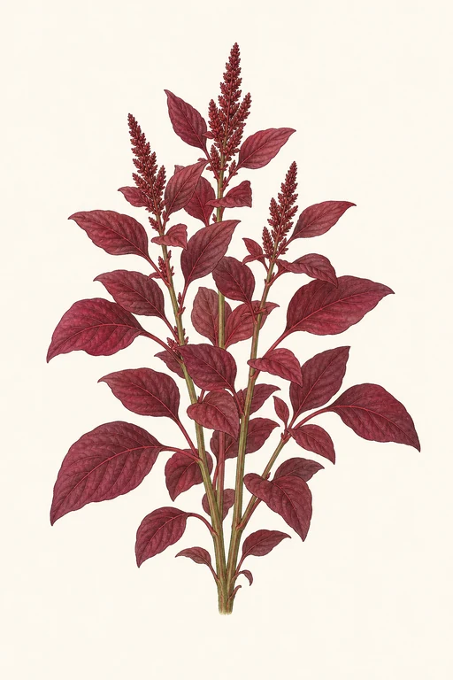 Botanical illustration of Red Leaf Amaranth