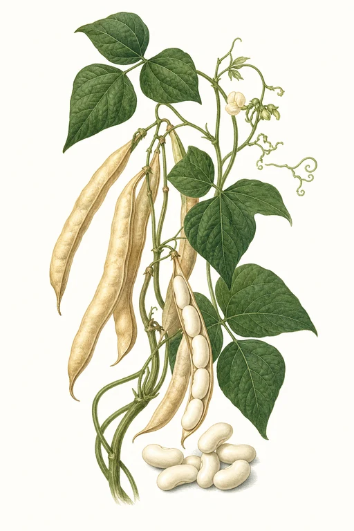 Botanical illustration of White Cannellini