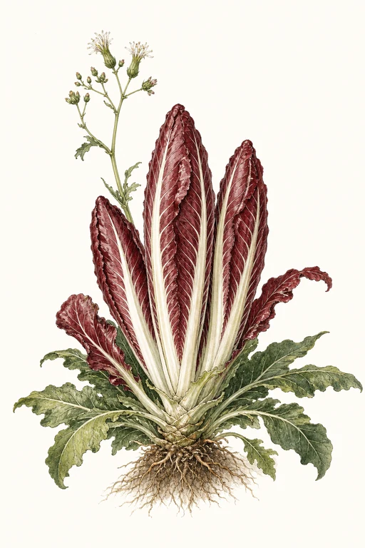 Botanical illustration of Treviso 4 Tardivo