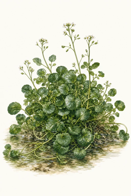 Botanical illustration of Cresson de Fontaine