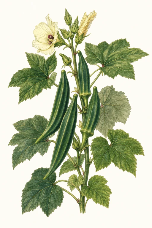 Botanical illustration of Emerald Green Velvet