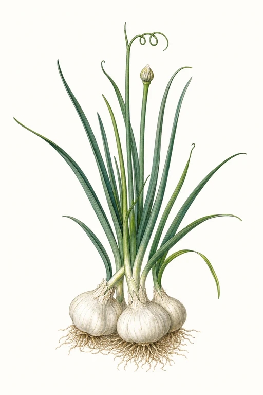 Botanical illustration of German White