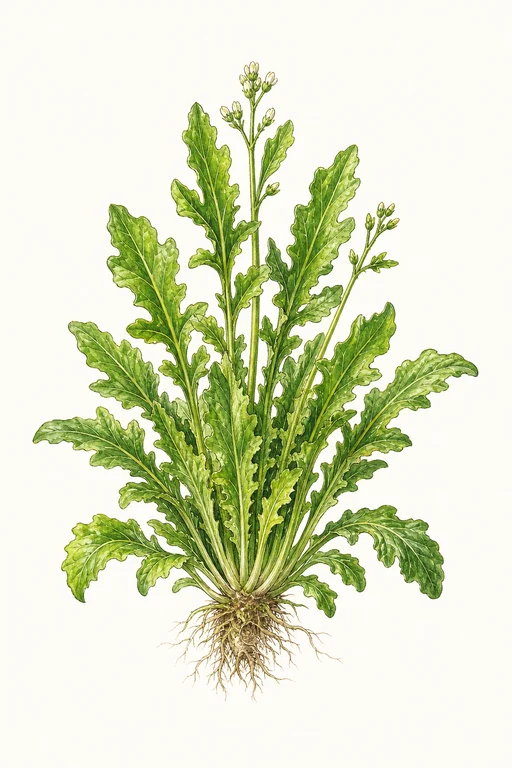 Botanical illustration of American Cress