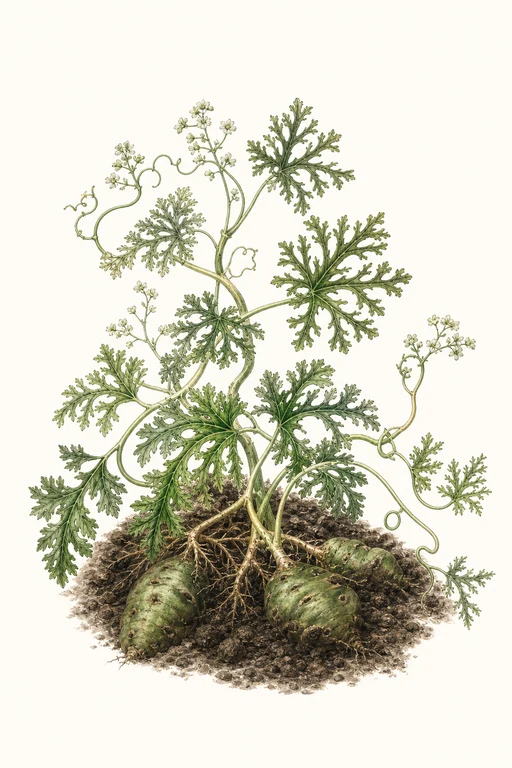 Botanical illustration of Illusion Emerald Lace