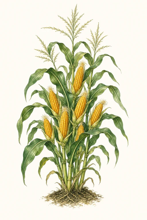 Botanical illustration of Mini Indian