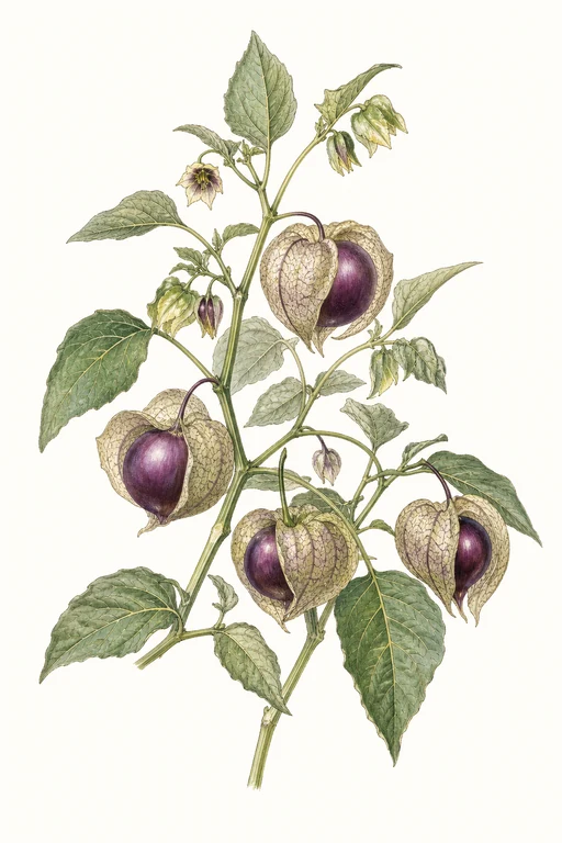 Botanical illustration of Purple Coban