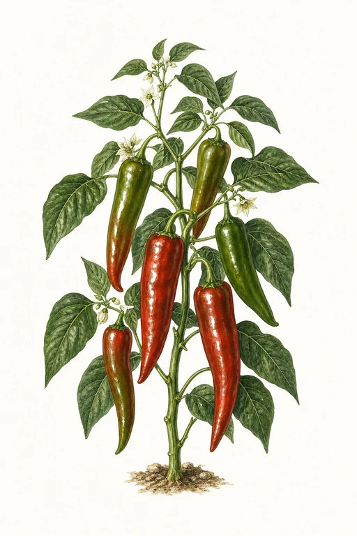 Botanical illustration of Numex Big Jim