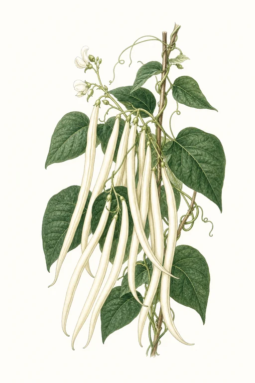 Botanical illustration of Lazy Wife White
