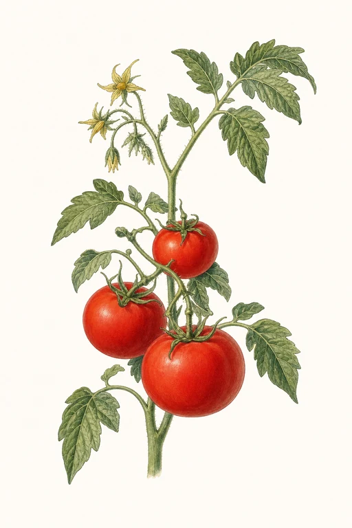 Botanical illustration of Purple de Milpa