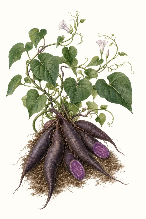 Botanical illustration of Korean Purple