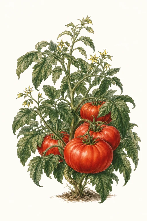 Botanical illustration of Goliath Bush Tomato