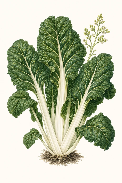 Botanical illustration of White Stemmed Swiss