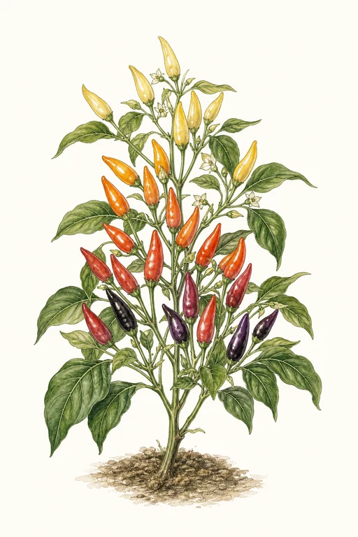Botanical illustration of Bolivian Rainbow