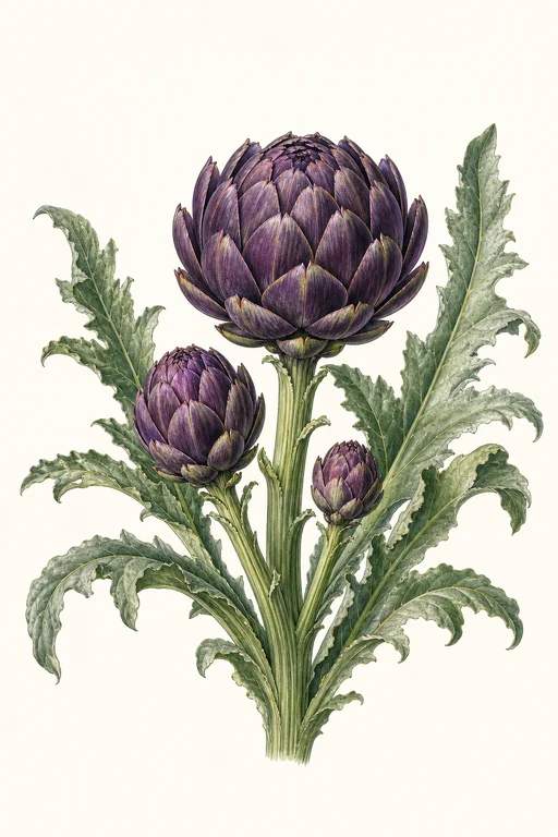 Botanical illustration of Violet de Provence